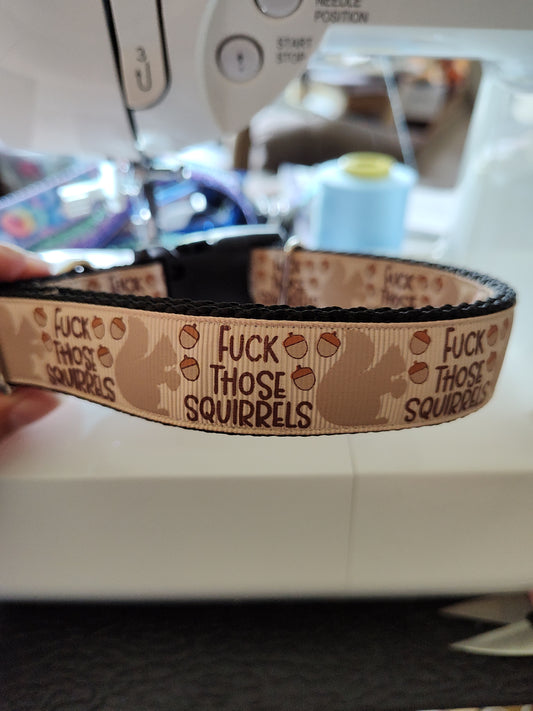 Fuck Those Squirrels Nylon Dog Collar