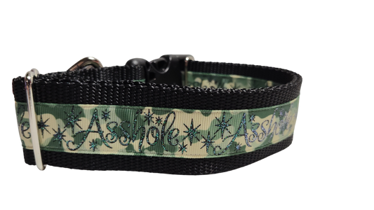 1.5" Asshole Camouflage Nylon Dog Collar