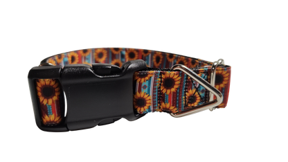 Sunflower Stripes Nylon Dog Collar