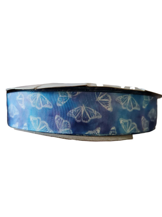 Butterfly White Purple Nylon Dog Collar