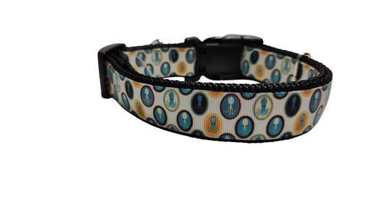 Squid Portraits Nylon Dog Collar