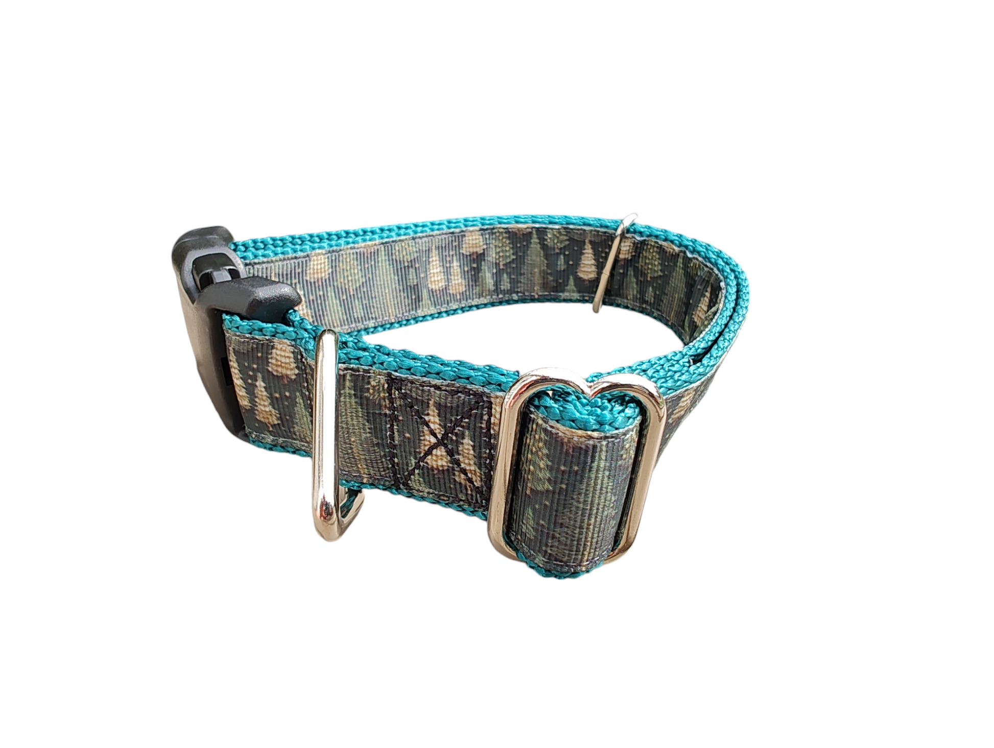 Forest of Trees Winter Nylon Dog Collar - Doot's Pet LLC Collars For A Cause
