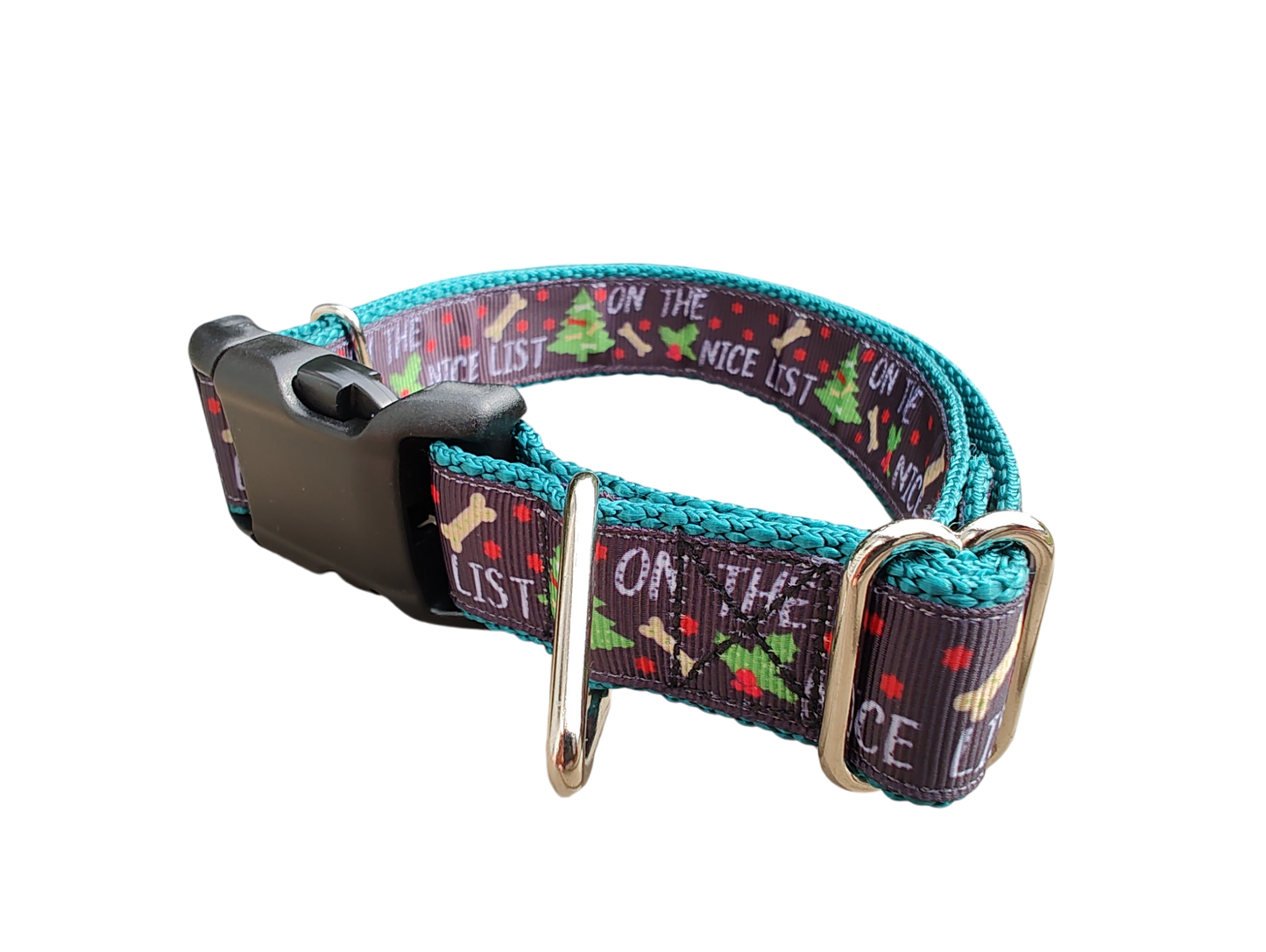 On The Nice List Christmas Nylon Dog Collar