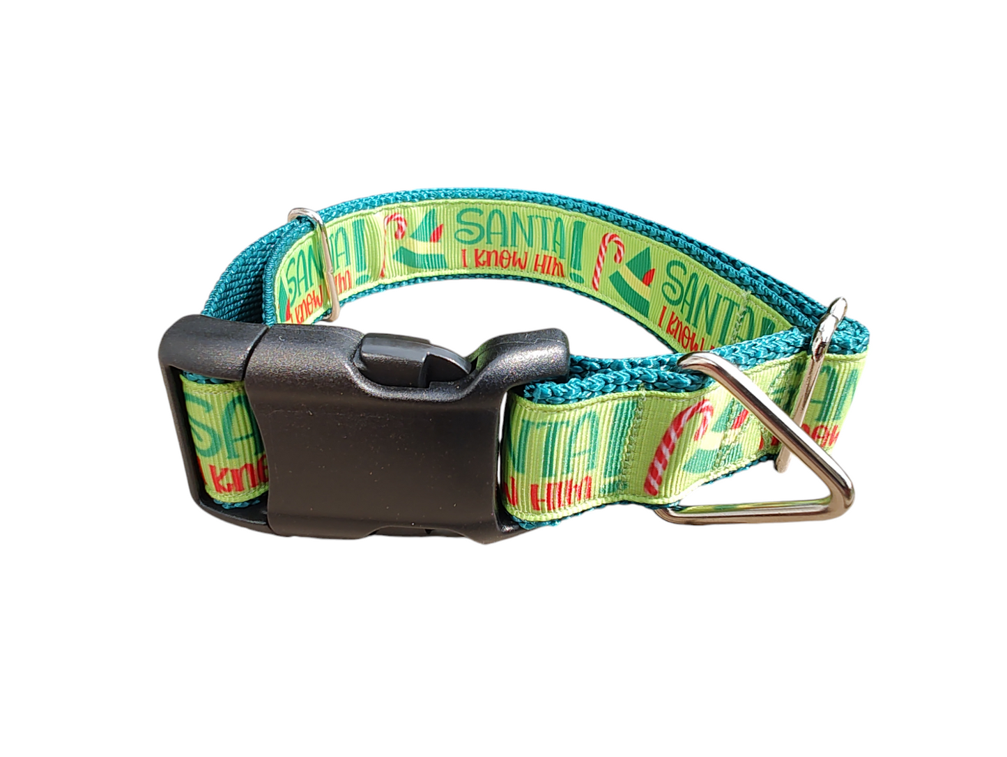 Santa I Know Him! Christmas Nylon Dog Collar - Doot's Pet LLC Collars For A Cause