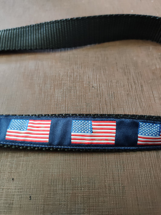 American Flag Nylon Dog Collar