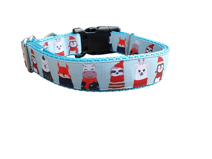 Animals in Sweaters Christmas Nylon Dog Collar