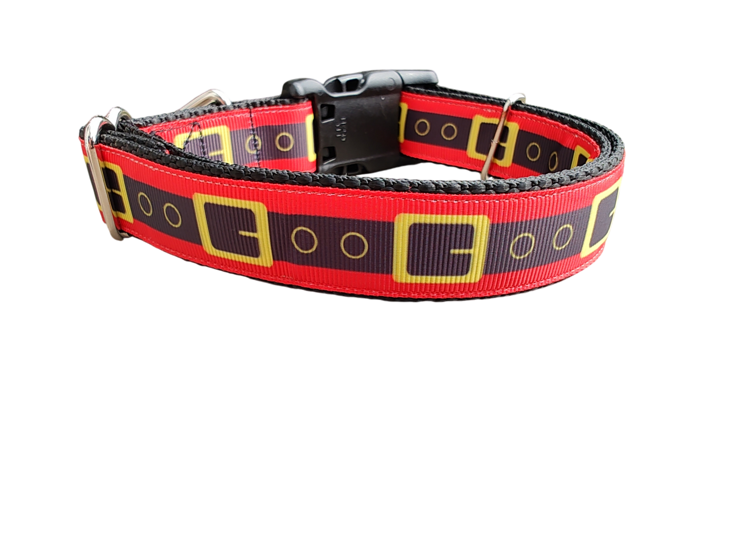 Santa Belt Christmas Nylon Dog Collar