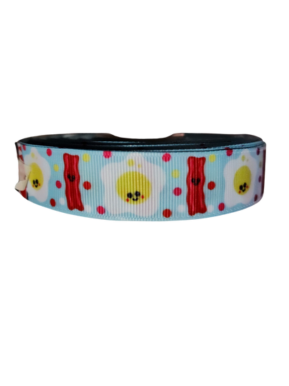 Bacon & Eggs Nylon Dog Collar