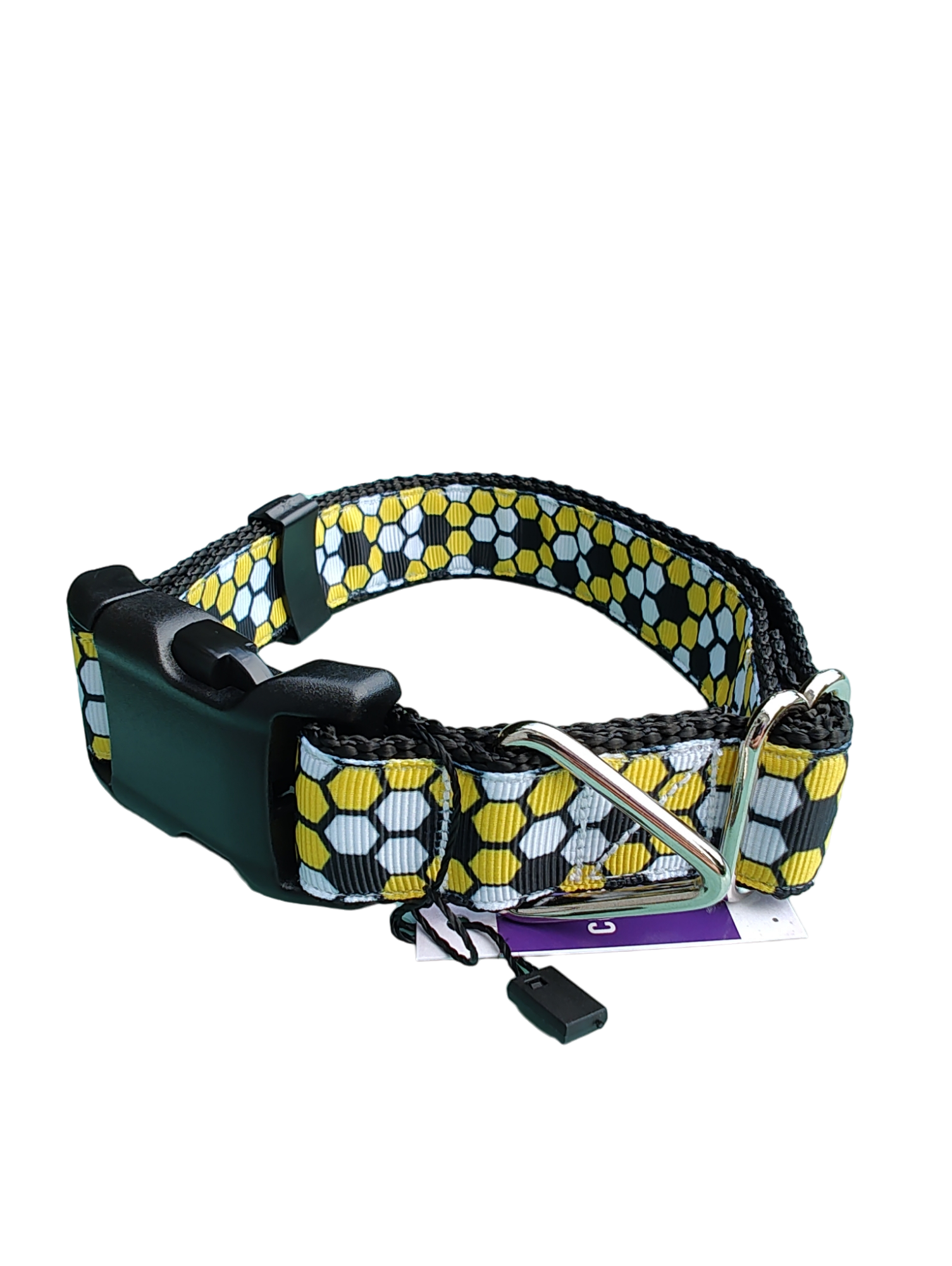 Beehive Black Nylon Dog Collar MD, LG, XL, Leash - Doot's Pet LLC Collars For A Cause