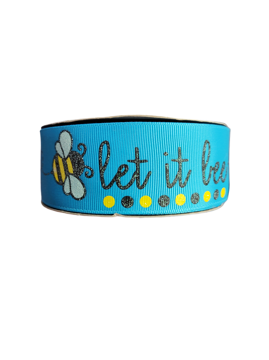 1.5" Wide Let It Bee Nylon Dog Collar