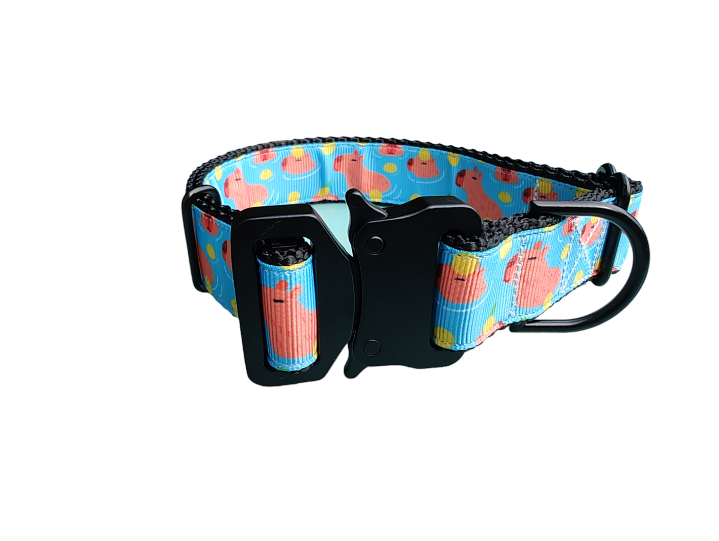 Capybara Nylon Dog Collar