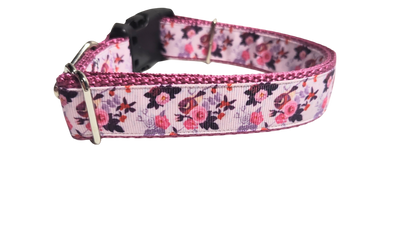 Birds and Flowers Nylon Dog Collar