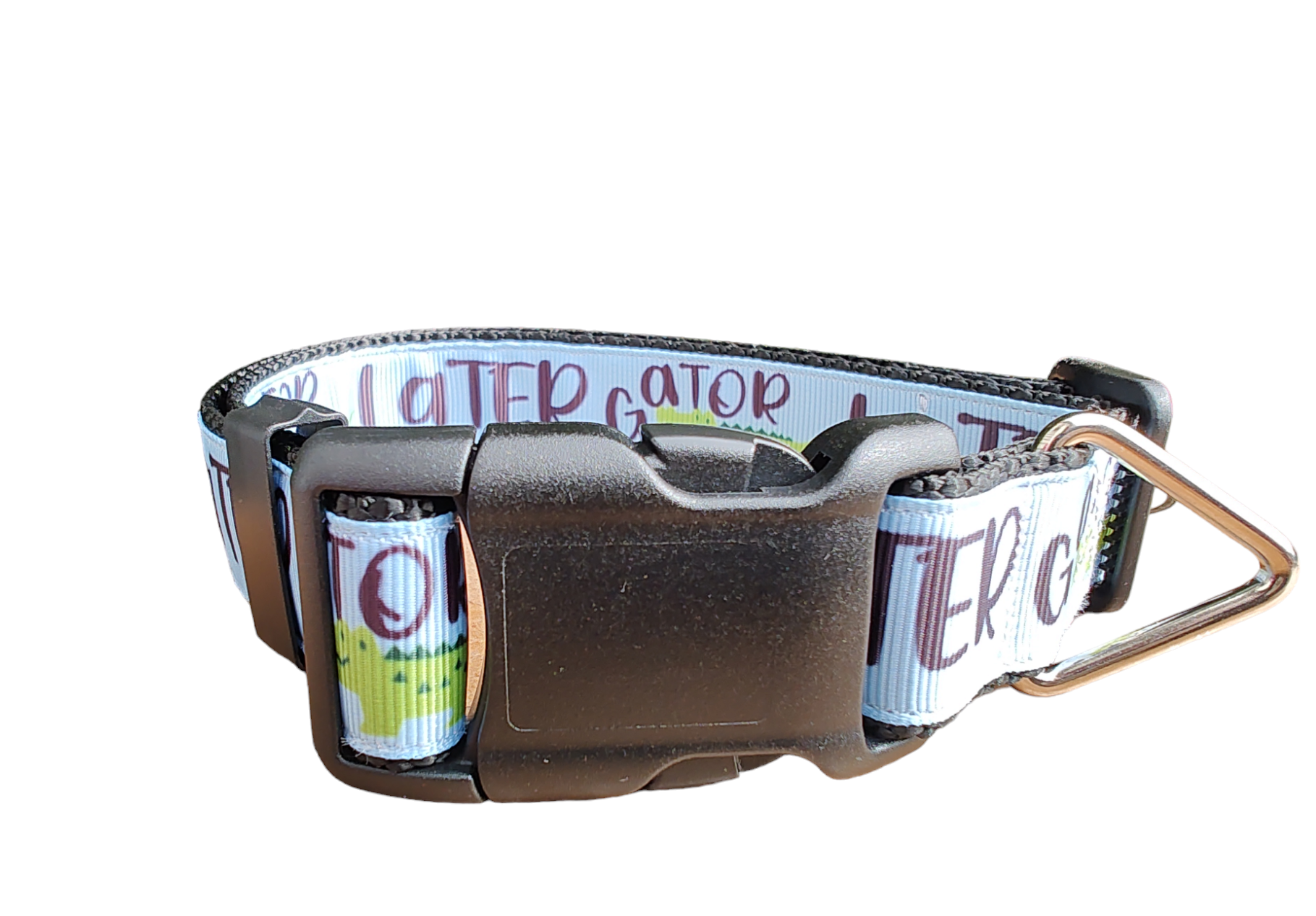 Later Gator Black Nylon Dog Collar MD, LG, XL, Leash - Doot's Pet LLC Collars For A Cause