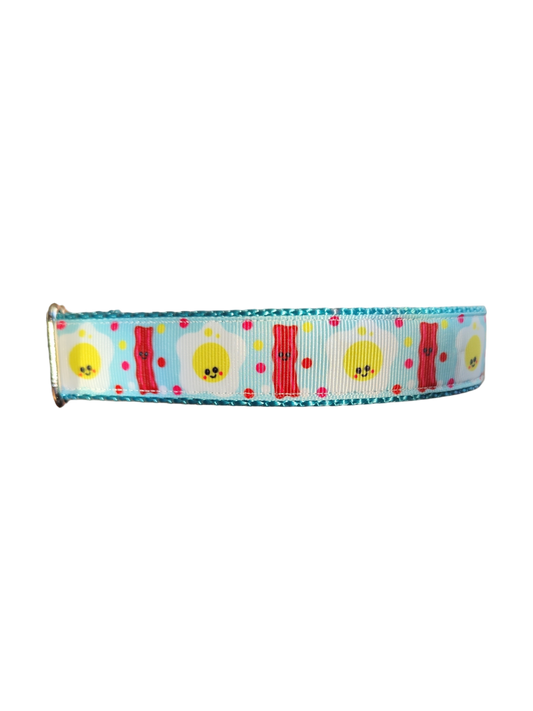 Bacon & Eggs Nylon Dog Collar