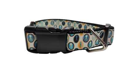 Squid Portraits Nylon Dog Collar
