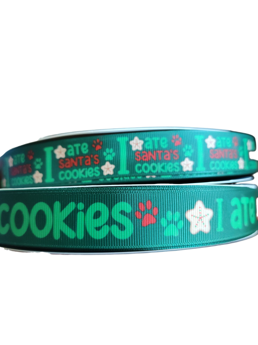 I ate Santa's Cookies Nylon Dog Collar, Leash
