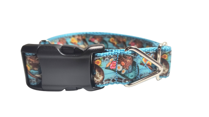 Cowboy Hats and Flowers Nylon Dog Collar