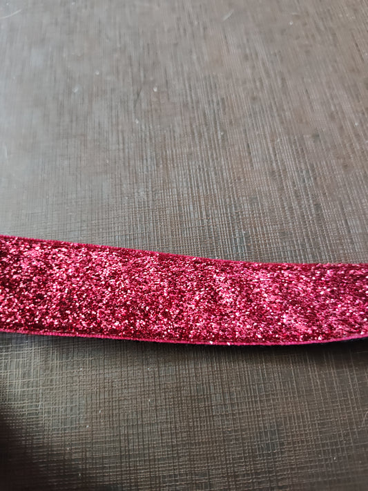 Red / Pink Glitter Nylon Dog Collar