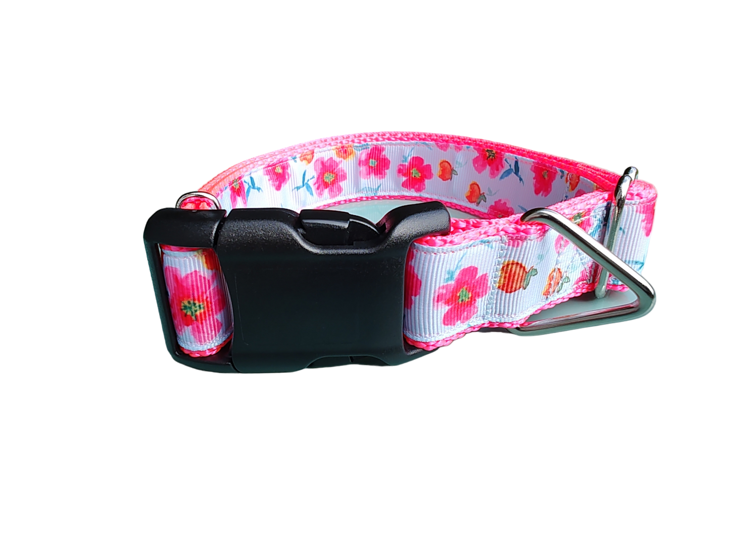 Bright Flowers Nylon Dog Collar