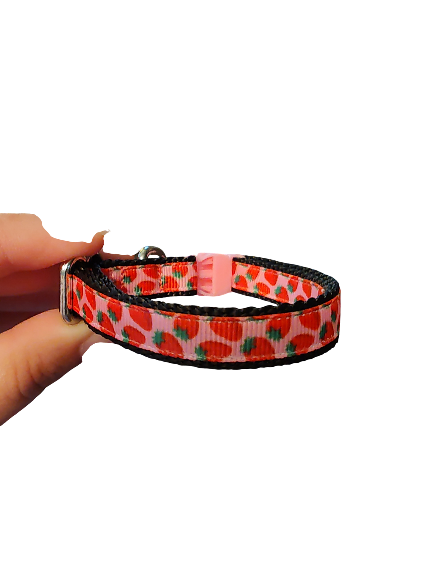 1/2" Strawberries Nylon Dog / Cat Collar