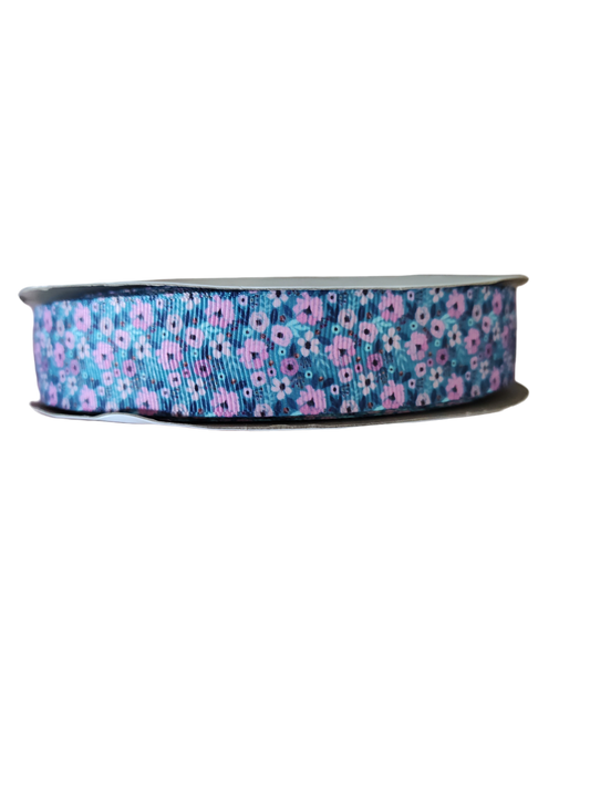Purple Flower Field Nylon Dog Collar