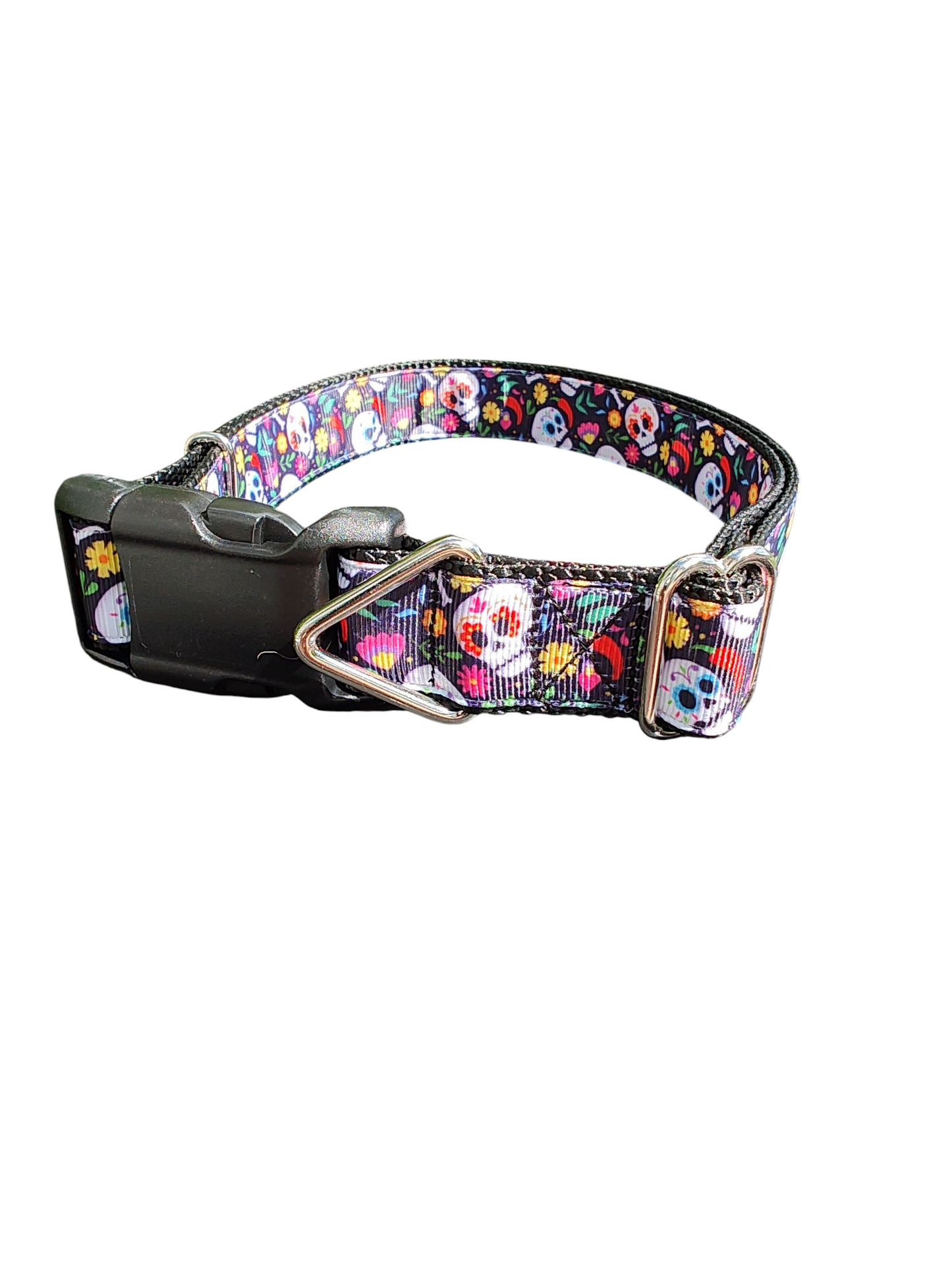 Sugar Skulls Nylon Dog Collar