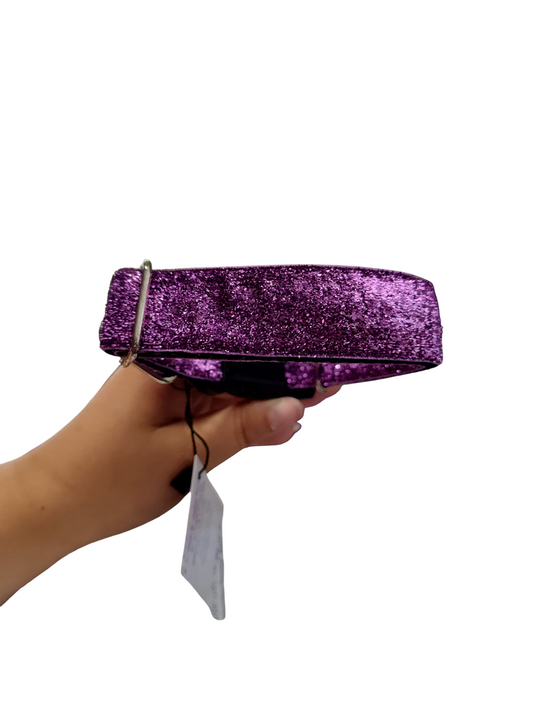 Purple Glitter Nylon Dog Collar