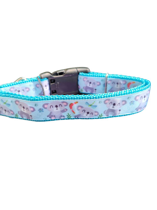 Koala At Play Nylon Dog Collar
