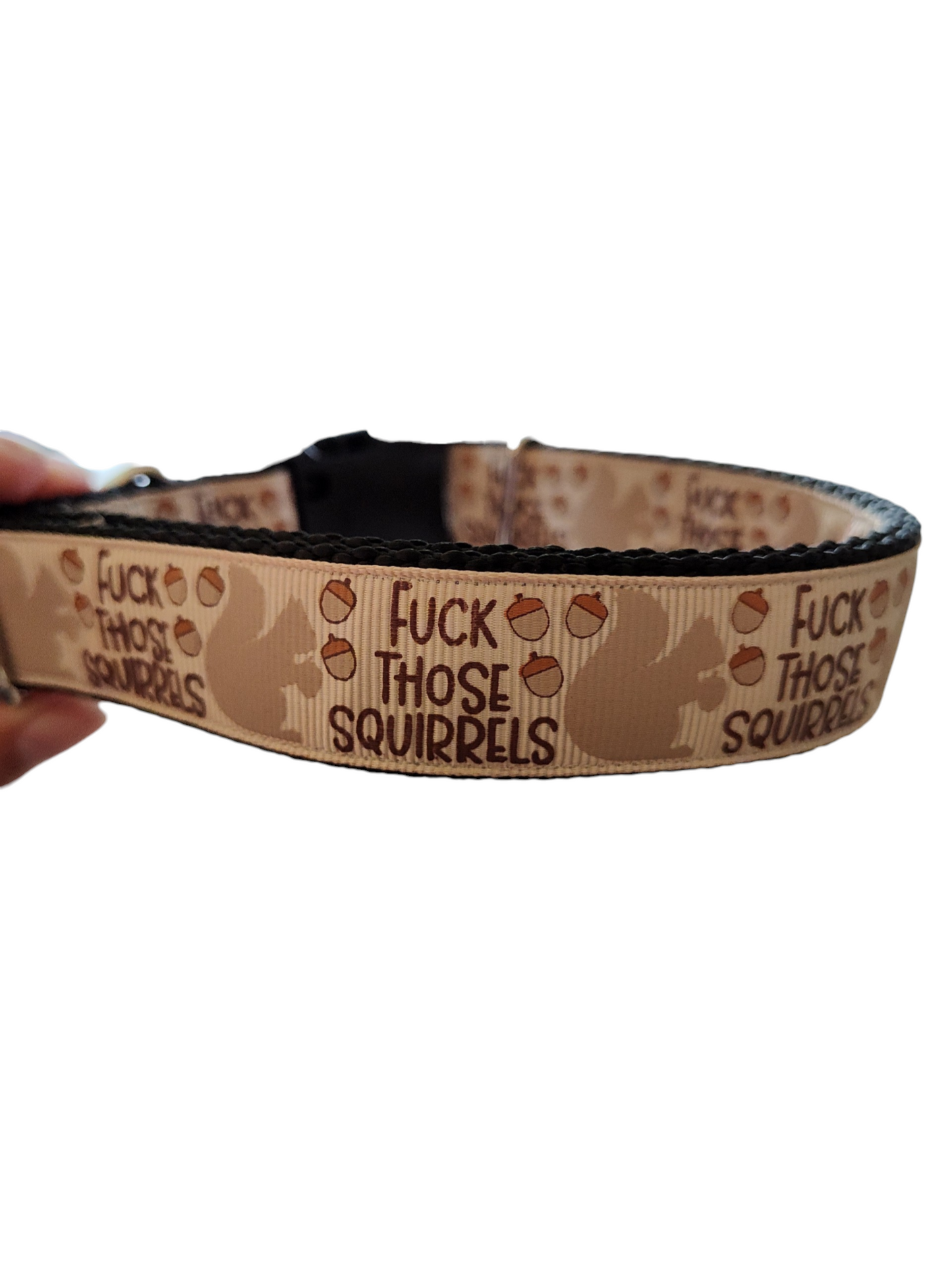 Fuck Those Squirrels Nylon Dog Collar