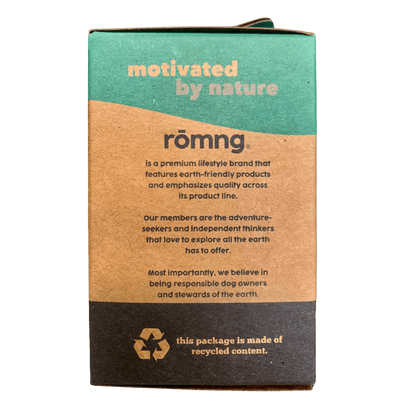 compostable plant-based dog poop bags + bamboo dispenser