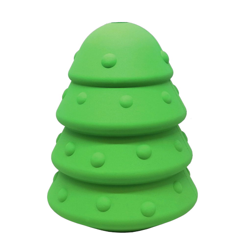 Christmas Tree eDispenser Durable Rubber Chew Toy & Treat Dispenser - Doot's Pet LLC Collars For A Cause