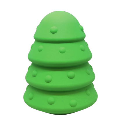 Christmas Tree eDispenser Durable Rubber Chew Toy & Treat Dispenser - Doot's Pet LLC Collars For A Cause