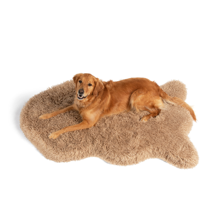 PupRug® Luxe Faux Fur Orthopedic Dog Bed -  Plush Sheep Tan - Doot's Pet LLC Collars For A Cause