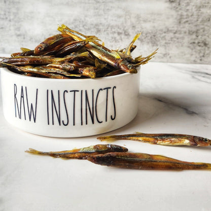 Dehydrated Atlantic Silverside – 2oz | Raw Instincts | Small Batch Florida Fish Treat for Cats & Dogs - Doot's Pet LLC Collars For A Cause