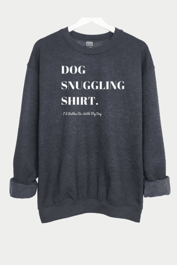 Snuggle Charcoal (Unisex Sweatshirt) - Doot's Pet LLC Collars For A Cause
