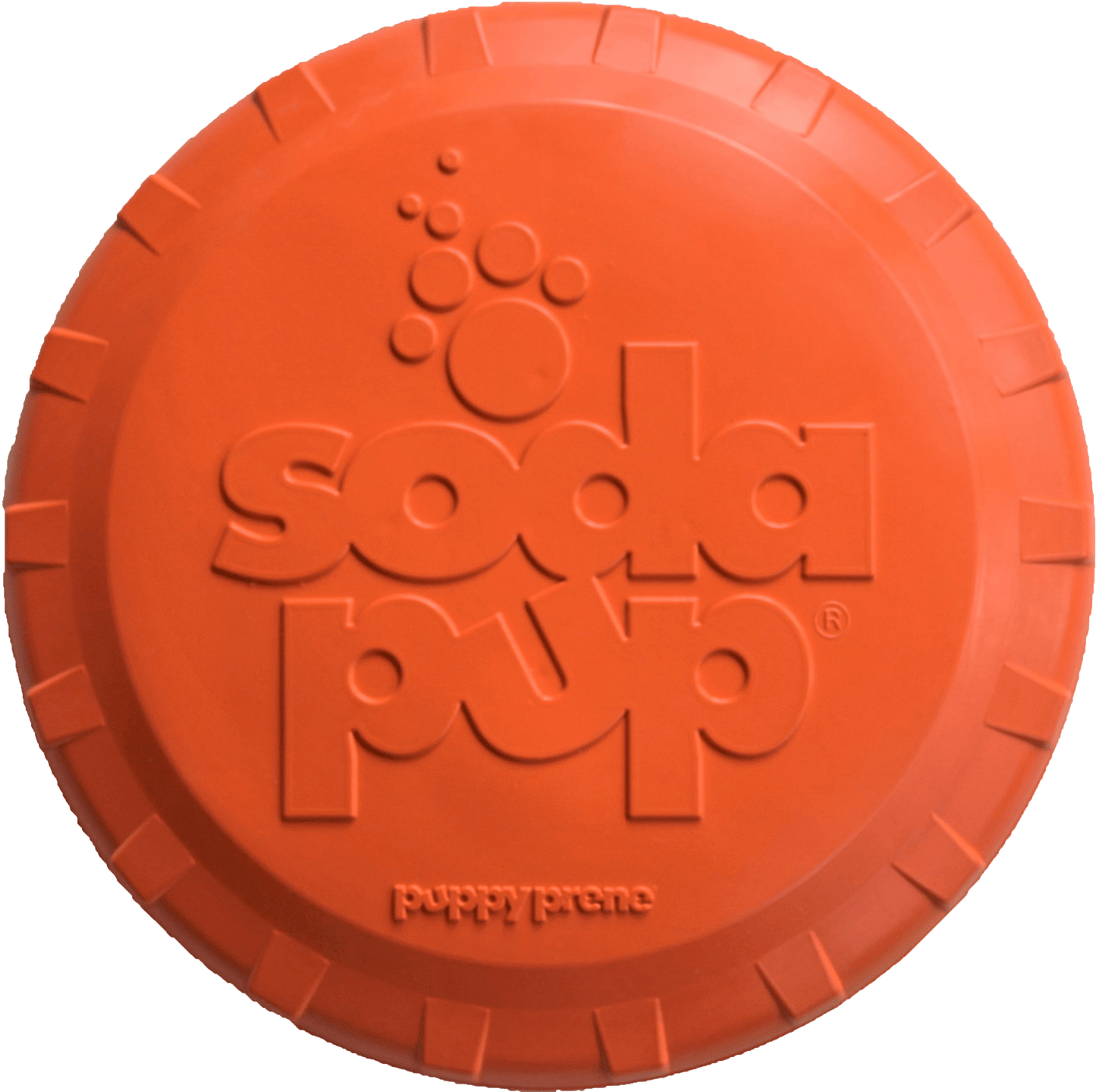 Bottle Top Flyer Durable Rubber Retrieving Frisbee - Orange - Doot's Pet LLC Collars For A Cause