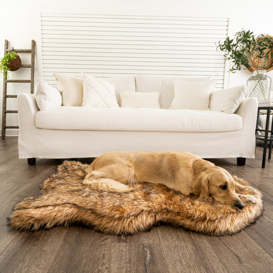 PupRug by Paw.com® Faux Fur Orthopedic Dog Bed - Curve Sable Tan - Doot's Pet LLC Collars For A Cause