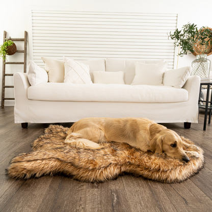 PupRug by Paw.com® Faux Fur Orthopedic Dog Bed - Curve Sable Tan - Doot's Pet LLC Collars For A Cause