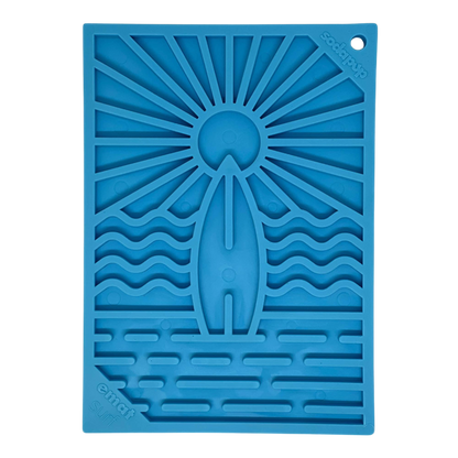 Surf's Up eMat - Small Lickmat for Dogs and Cats | Beach-Themed Design | SodaPup - Doot's Pet LLC Collars For A Cause