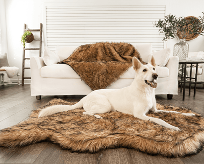 PupRug by Paw.com® Faux Fur Orthopedic Dog Bed - Curve Sable Tan - Doot's Pet LLC Collars For A Cause
