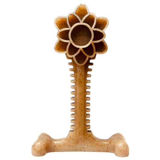 Honey Bone Dental Flower Tower - Indestructible Nylon Dog Chew Toy XL | USA - Doot's Pet LLC Collars For A Cause