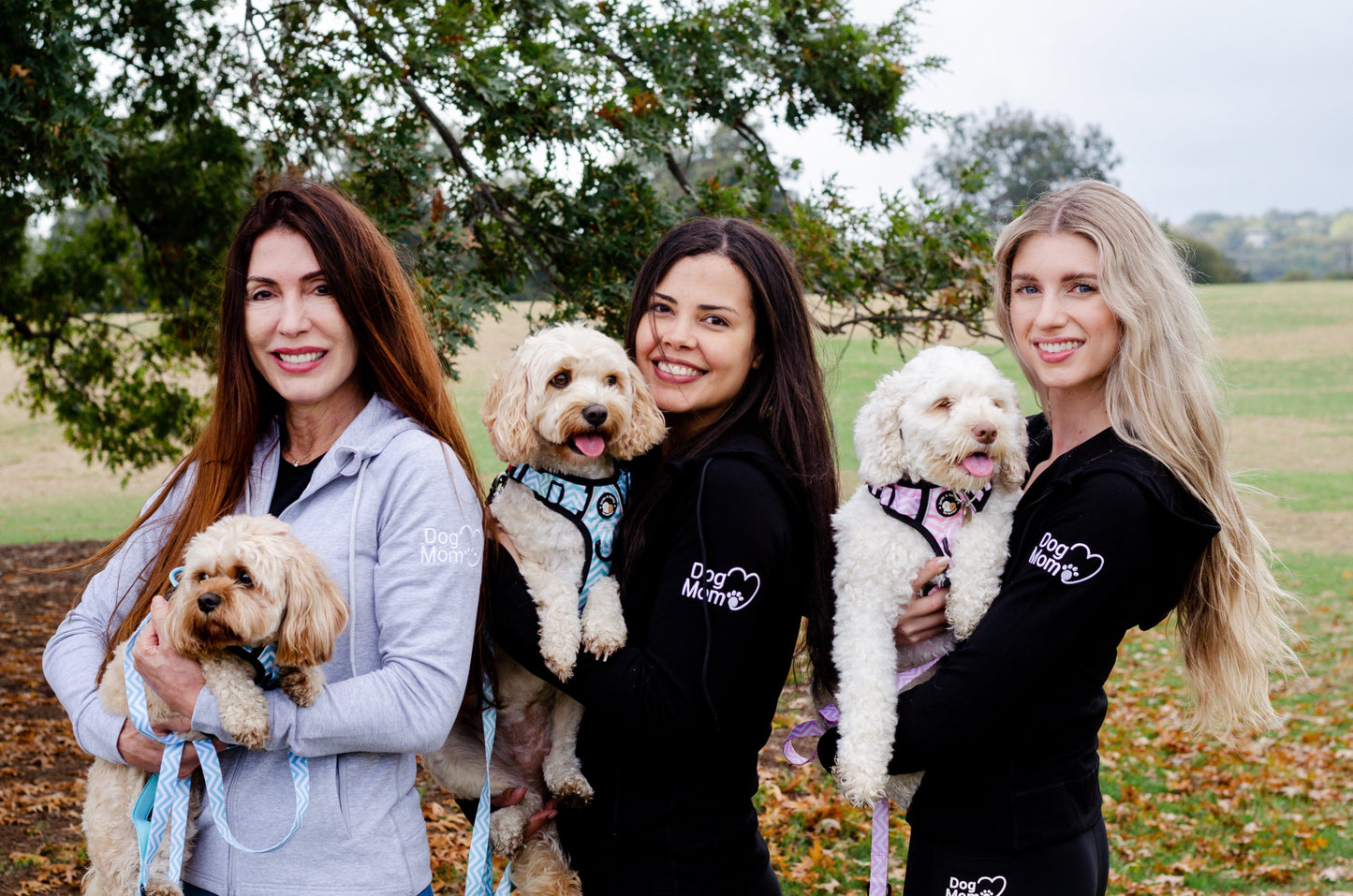 Dog Mom Adventures Full Zip Hooded Jacket - Black.