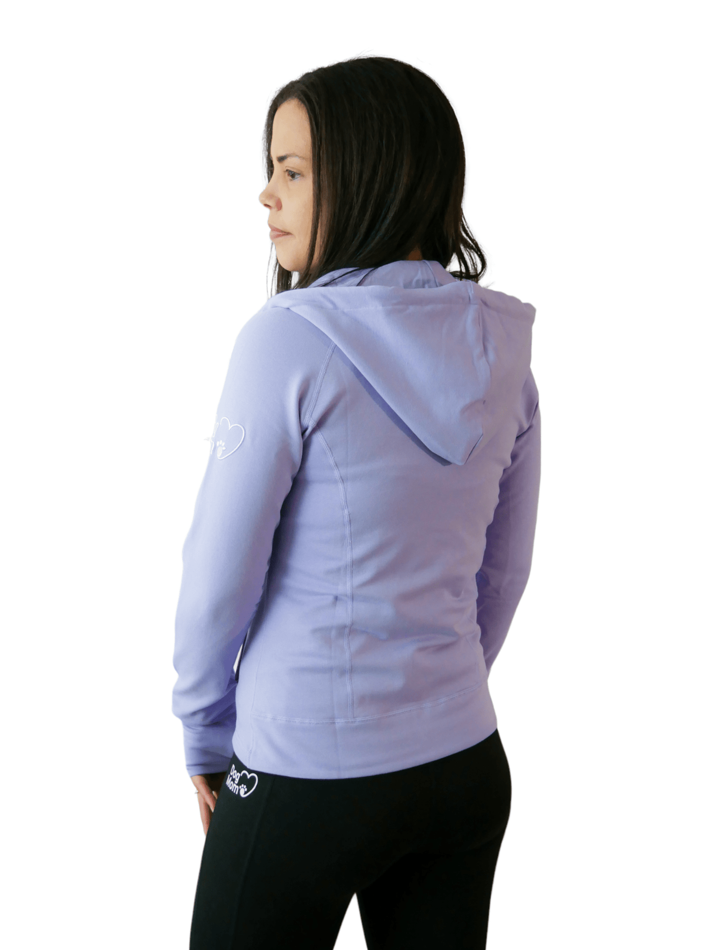 Dog Mom Adventures Full Zip Hooded Jacket - Lilac
