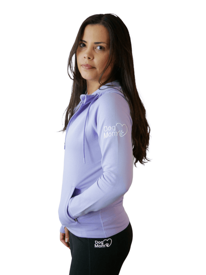 Dog Mom Adventures Full Zip Hooded Jacket - Lilac