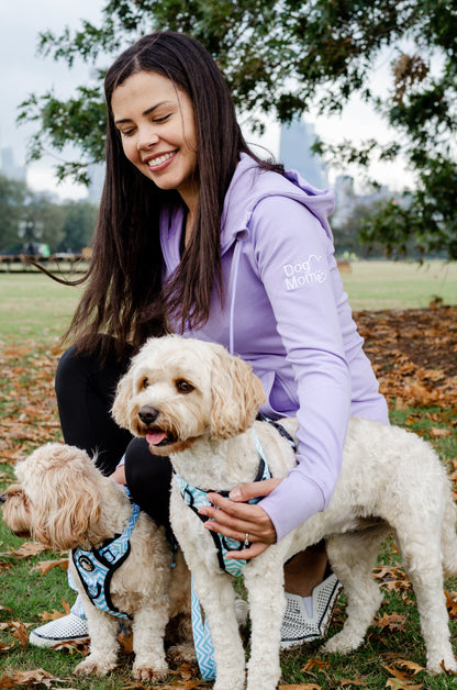 Dog Mom Adventures Full Zip Hooded Jacket - Lilac