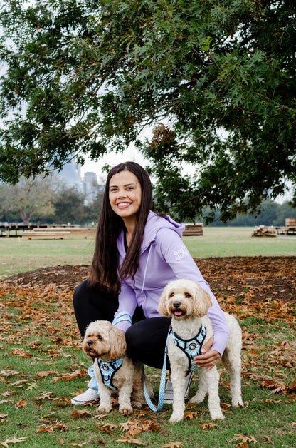 Dog Mom Adventures Full Zip Hooded Jacket - Lilac