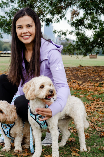 Dog Mom Adventures Full Zip Hooded Jacket - Lilac