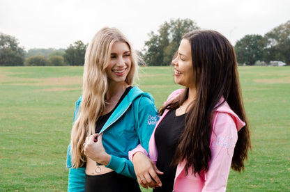 Dog Mom Crop Top Hoodie - Aqua