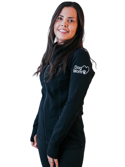 Dog Mom Essentials Full Zip Jacket - Black