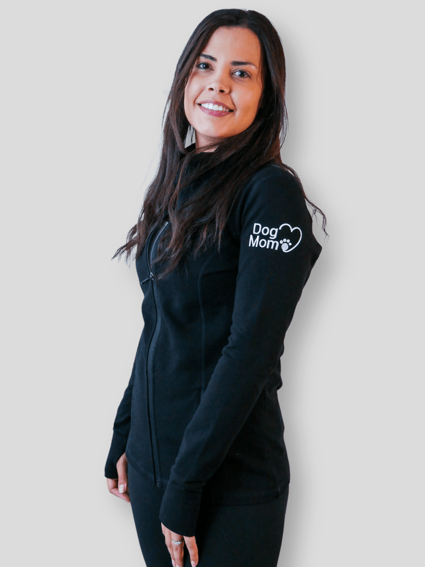 Dog Mom Essentials Full Zip Jacket - Black
